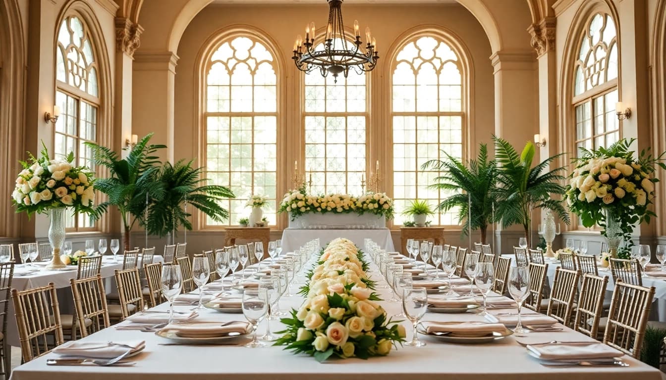 Highlighting the Best Wedding Venue Jacksonville with an elegant wedding setup and beautiful floral decor.