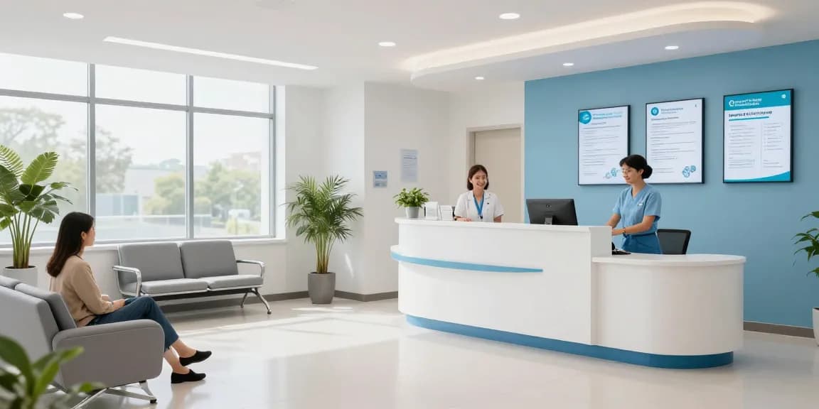 Short term health insurance options in a welcoming healthcare clinic environment focused on patient care.