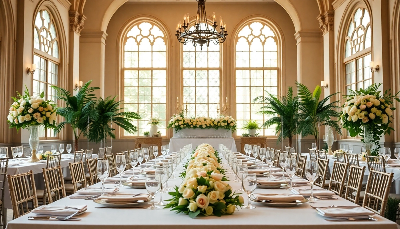 Highlighting the Best Wedding Venue Jacksonville with an elegant wedding setup and beautiful floral decor.