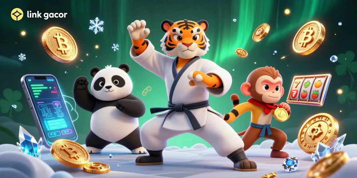 Engage in thrilling gaming with link gacor as a kung fu tiger and panda showcase their winning poses.