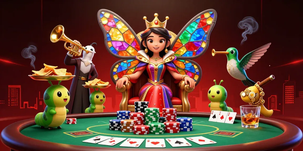 Join the excitement at panglima77 with vibrant casino characters and a lively poker scene.