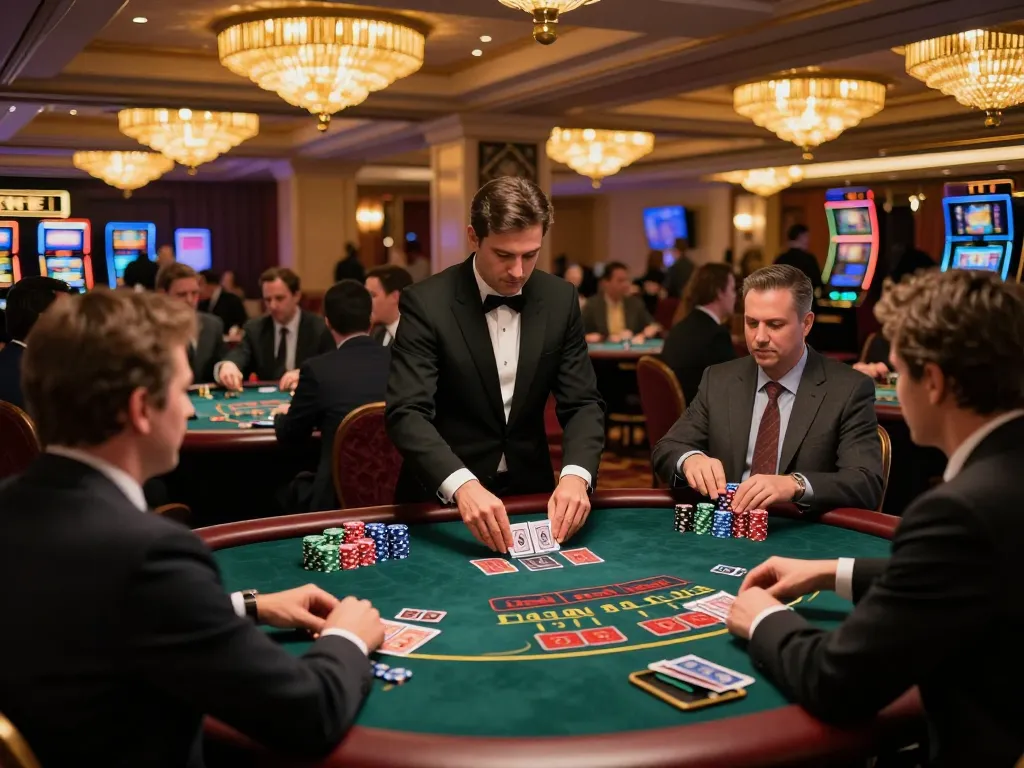 Experience the thrill of sv368 blackjack tables with players engaging in exciting gameplay amidst a vibrant casino atmosphere.