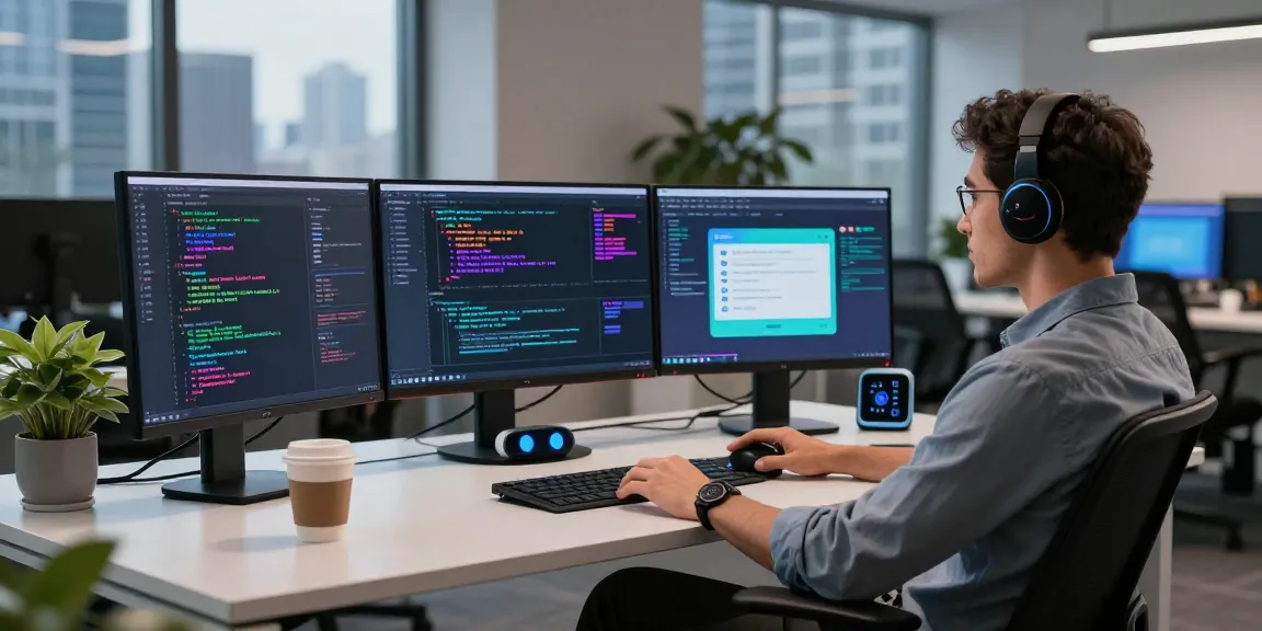 Personal AI assistant setup with openclawd in a modern tech workspace featuring multiple screens and notifications.