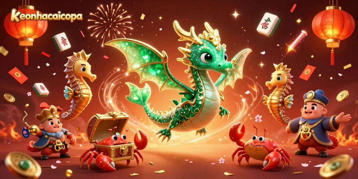 Engage in keonhacaicopa's exciting live casino action with a vibrant 3D illustration of magical sea creatures.