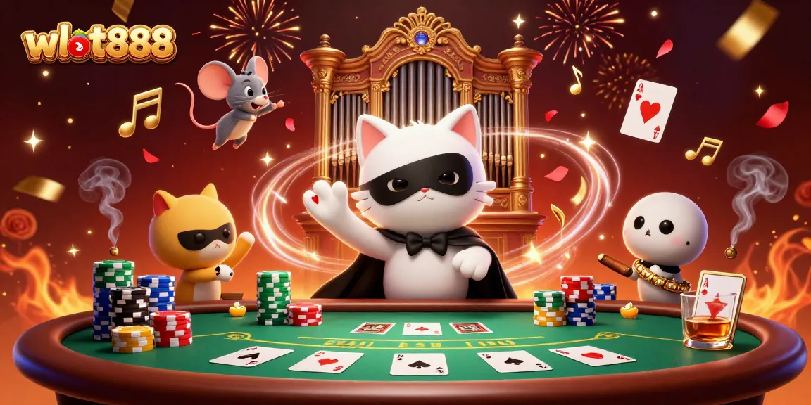 Permainan menarik di wslot888 dengan kucing misterius dan mouse akrobat di kasino.