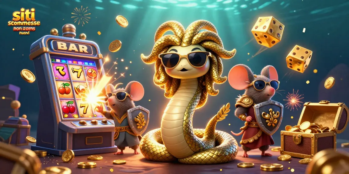 Scopri i siti scommesse non AAMS nuovi con simboli di fortuna e macchine da gioco.