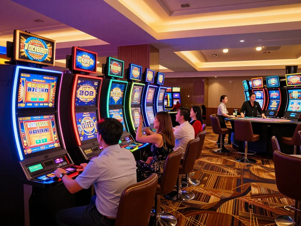 Experience excitement at TV 88 casino with vibrant slots and lively gaming atmosphere.
