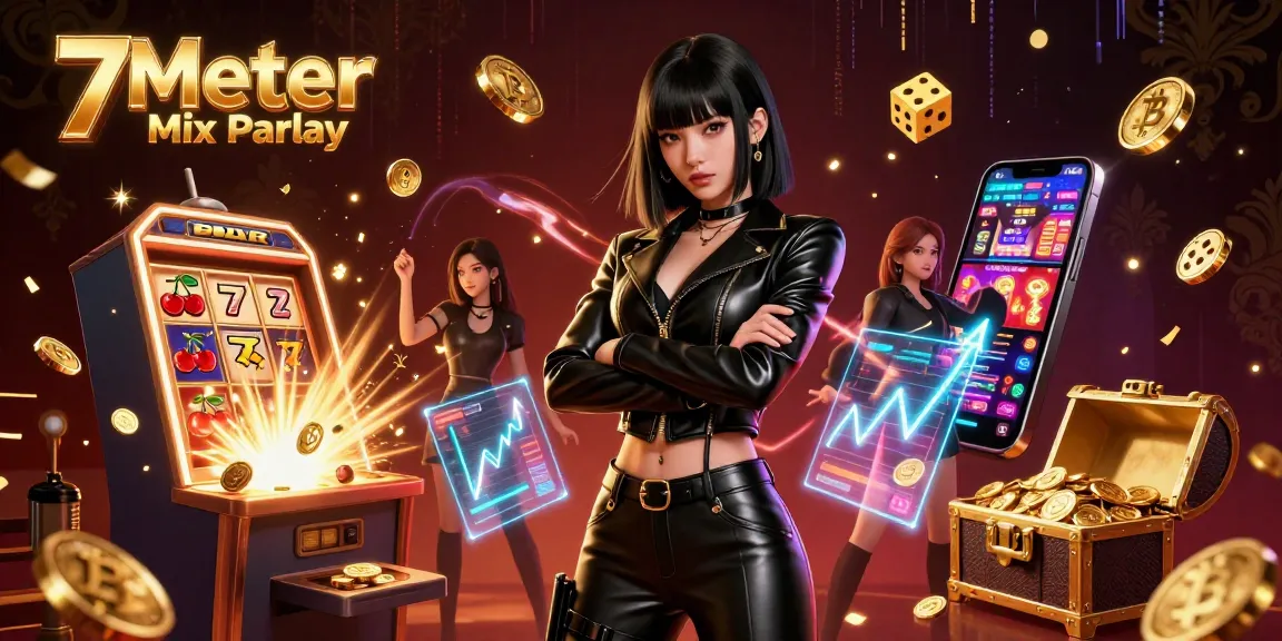 Experience winning strategies with 7Meter Mix Parlay amidst dynamic casino elements and jackpots.