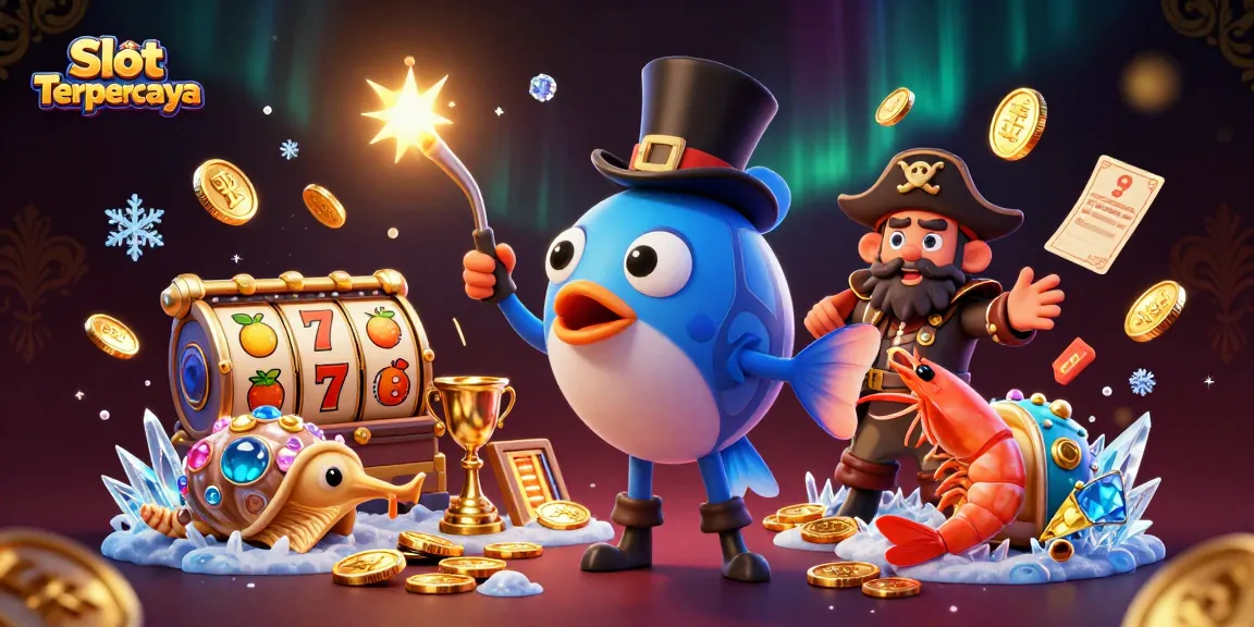Spin to win on Slot Terpercaya with a treasure-filled underwater scene featuring charming characters.