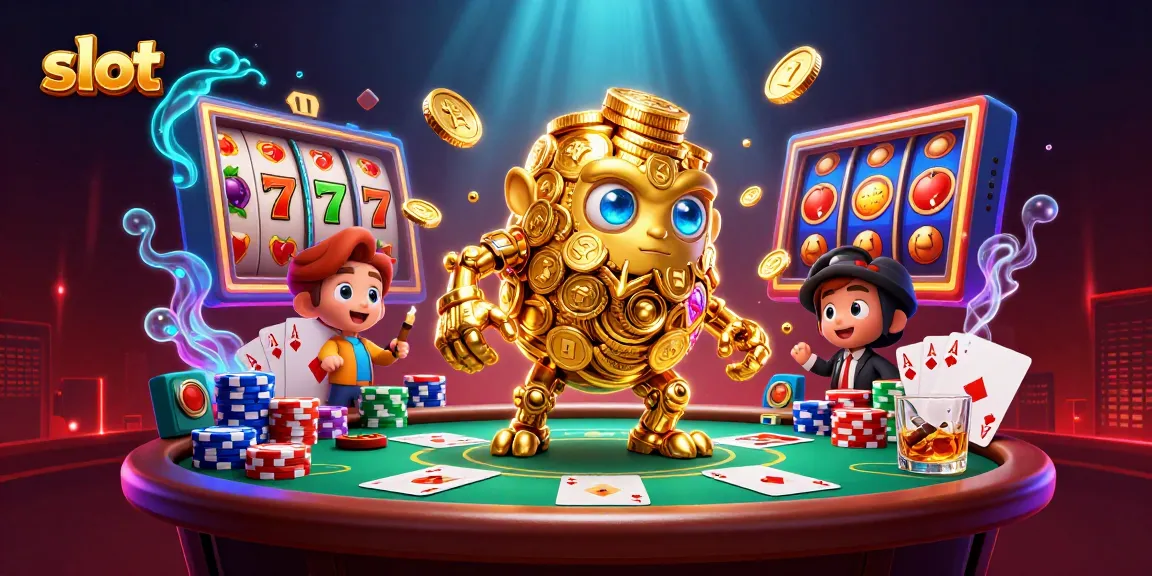 Spin and win with slots in this vibrant 3D casino scene featuring rich details and animated elements.