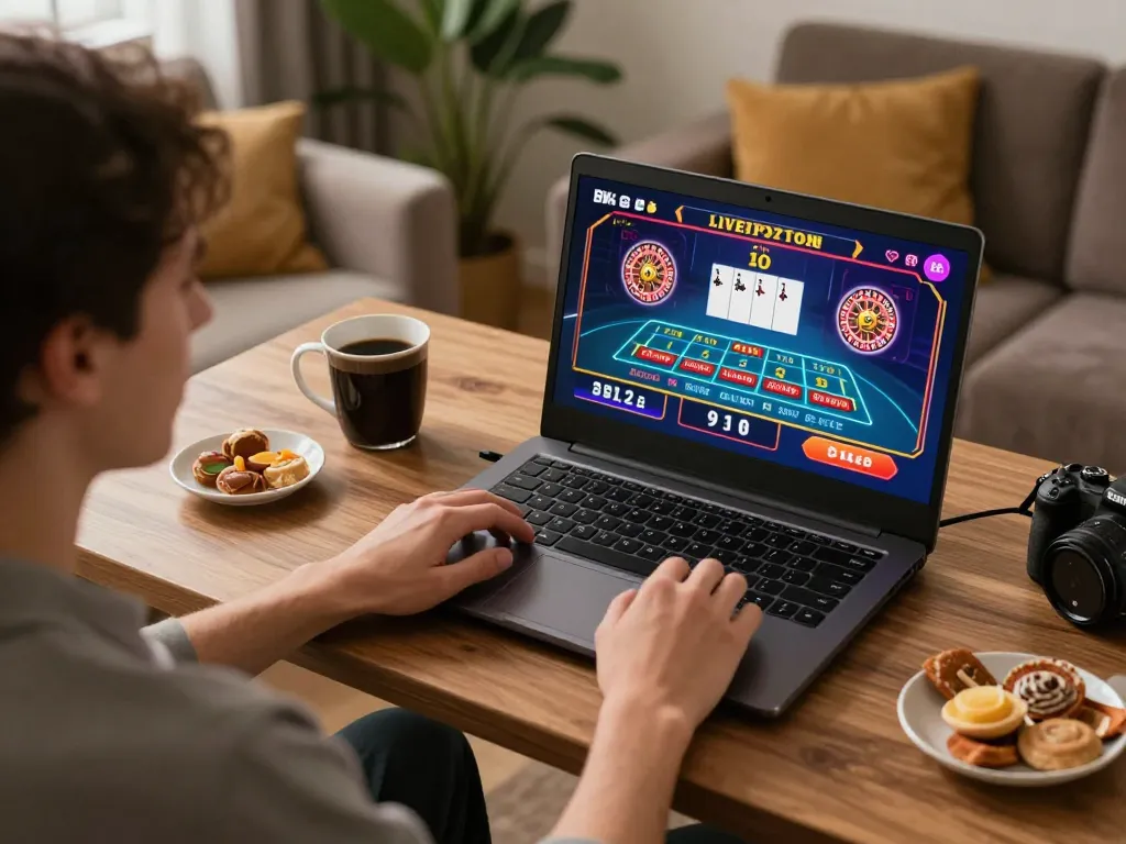 Engaging online gaming setup for BK8 players, featuring live baccarat and roulette gameplay