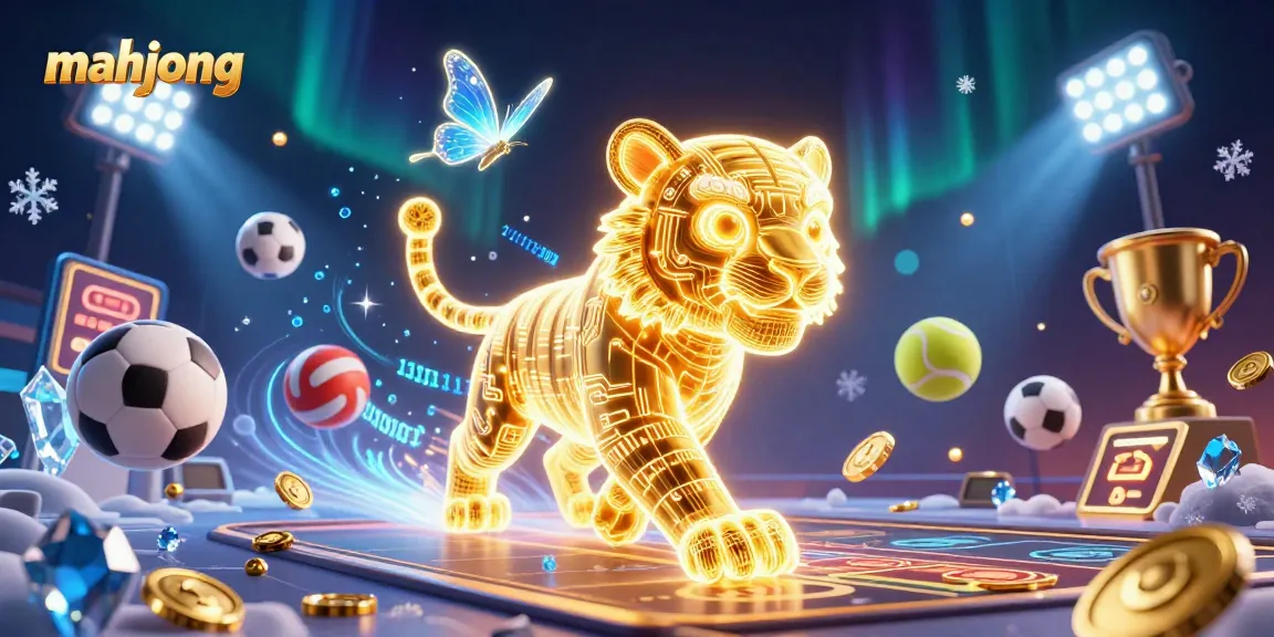 Engage in mahjong gameplay within a vibrant virtual casino filled with dynamic visual elements.