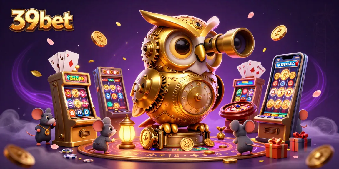 Experience thrilling casino action with 39bet's 3D golden owl and animated slot games!
