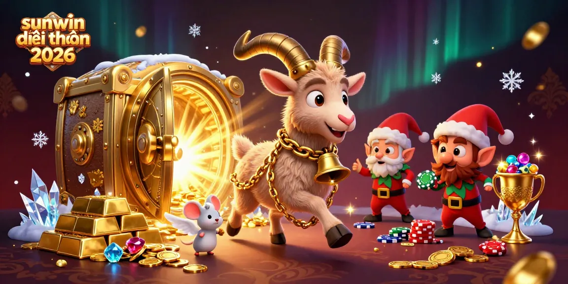 Experience the festive chaos of a 3D casino with sunwin đổi thưởng 2026, where Krampus, an angel mouse, and mischievous gremlins bring excitement.