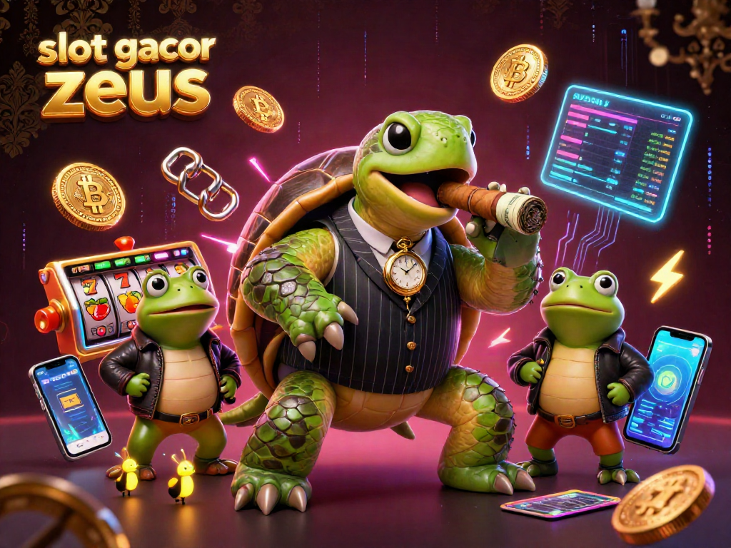 Engage with slot gacor zeus as a snapping turtle mobster and bullfrog enforcers dominate a vibrant casino scene.