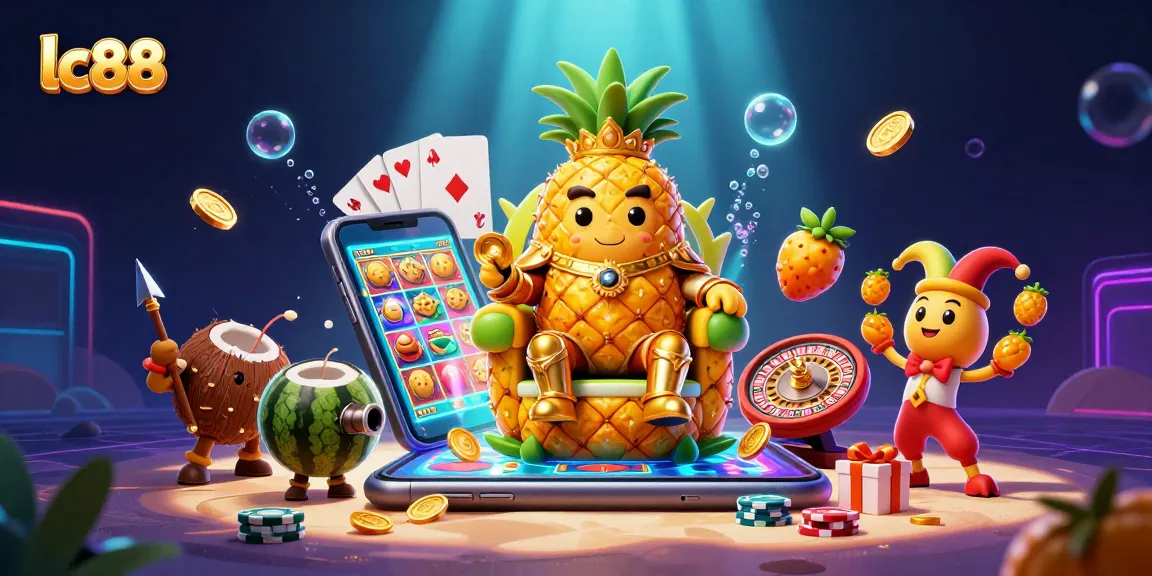 Experience thrilling gaming at lc88 with vibrant golden pineapple king and exciting slot machines.