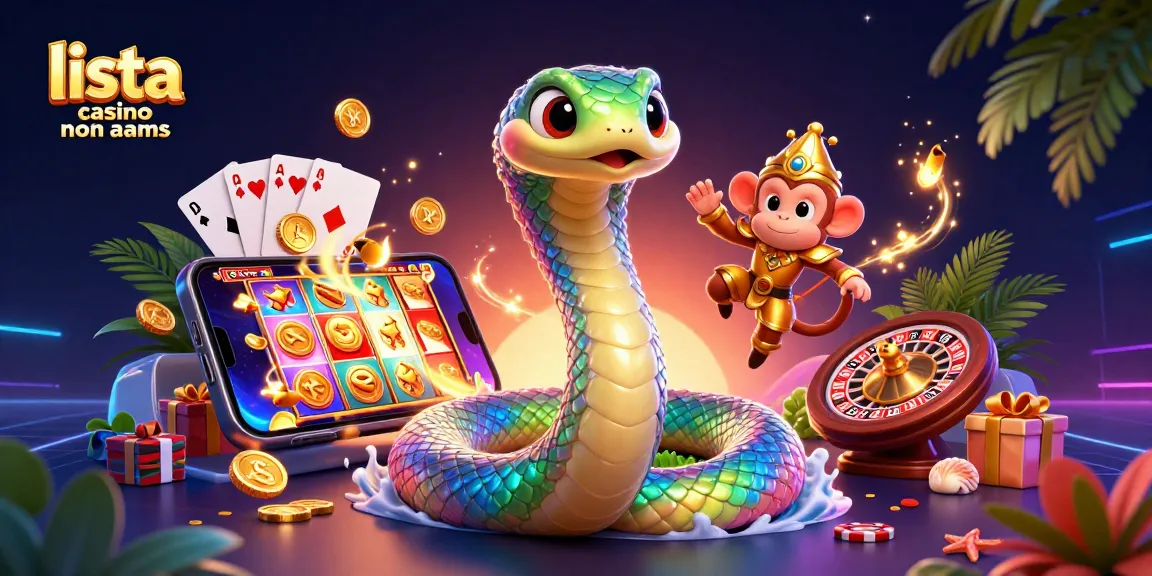Scopri l'emozione della lista casino non aams con elementi di gioco vibranti e personaggi in una scena dinamica 3D.