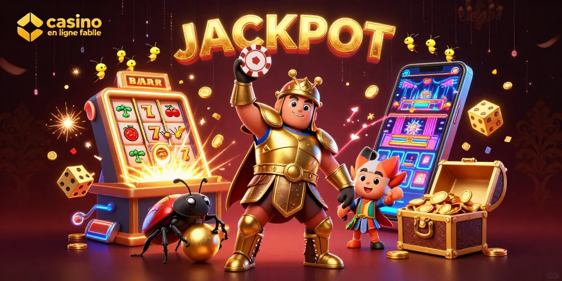 Jouez dans un casino en ligne fiable avec un jackpot explosif illustré par d'élégants insectes.