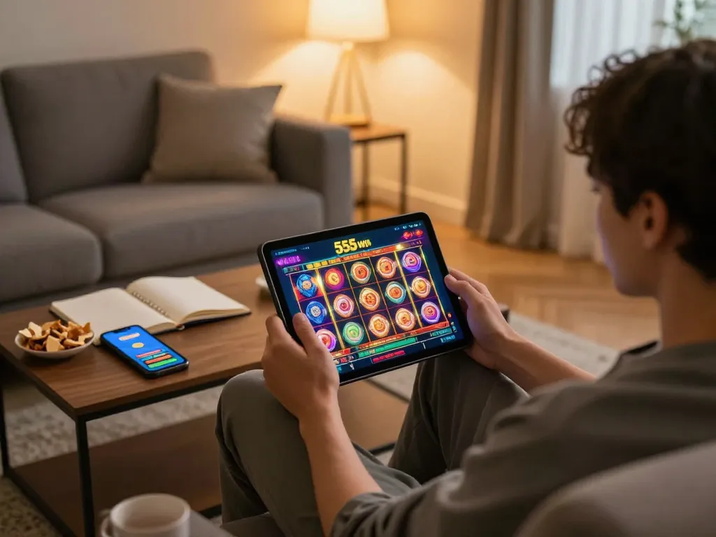 Join the thrill of 555win online slots while comfortably gaming at home