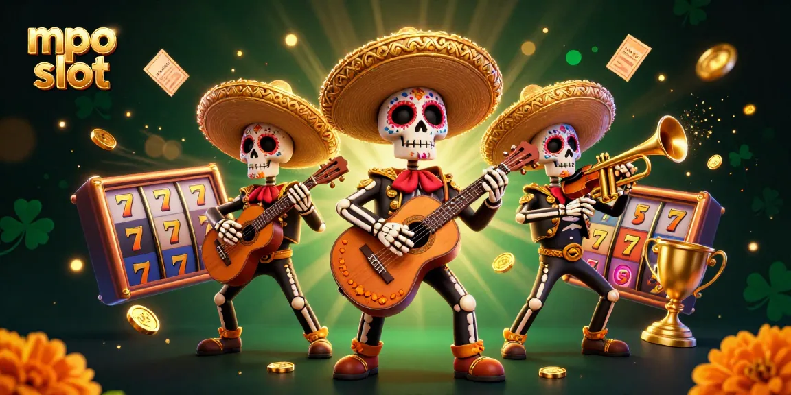 Engage with mpo slot gaming featuring dynamic 3D characters amidst slot reels and winning elements.