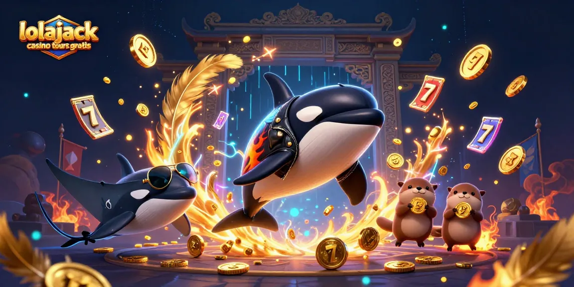 Spin to win with lolajack casino tours gratuits as orca, stingray, and otters celebrate with gold coins.