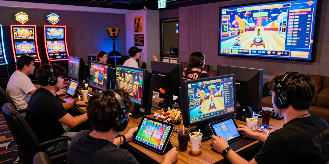 Pengalaman bermain slot gacor di DIANA4D dengan banyak pemain, perangkat modern, dan grafik warna-warni.
