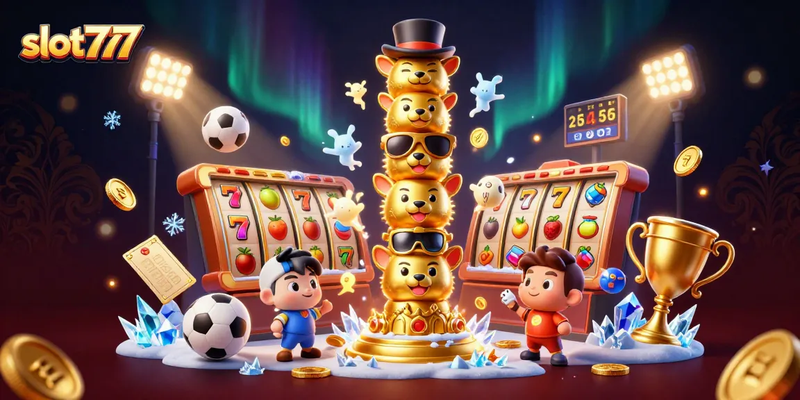 Mainkan slot777 dengan simbol buah dan jackpot yang menggoda di ilustrasi kasino ini.