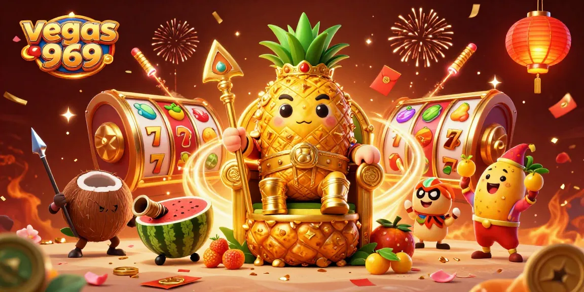 Experience vegas969's thrilling slots with vibrant action, celebrating wins in a dynamic casino scene.