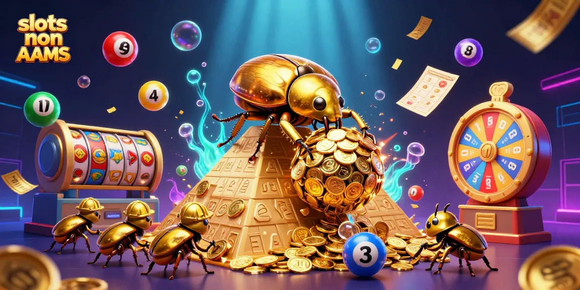 Gioca alle slot non AAMS con una scena ricca di elementi di casinò e simboli vibranti.