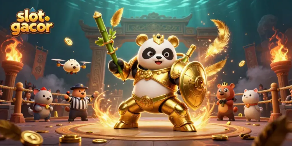 Experience thrilling slot gacor moments with our vibrant 3D illustrated panda in action.
