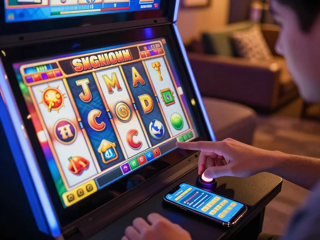 Engaging experience with slot gacor gameplay on mobile device, showcasing vibrant reels and thrilling action.