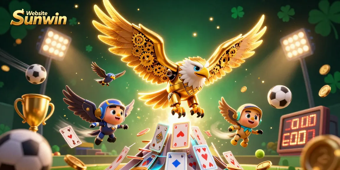 Experience thrilling gameplay at Website Sunwin with dynamic golden eagle and vibrant sports elements.